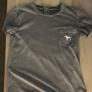 pink gray t-shirt